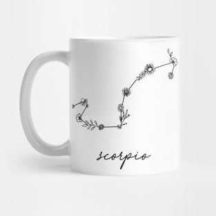 Scorpio Zodiac Wildflower Constellation Mug